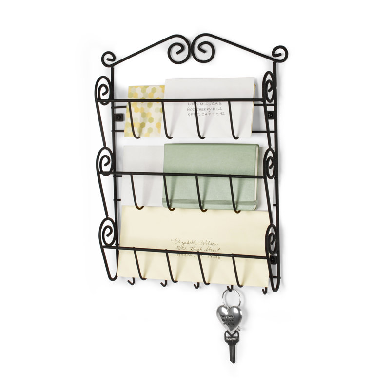 Fleur De Lis Living Jessica Wall Storage Organizer with Key Hooks & Reviews Wayfair